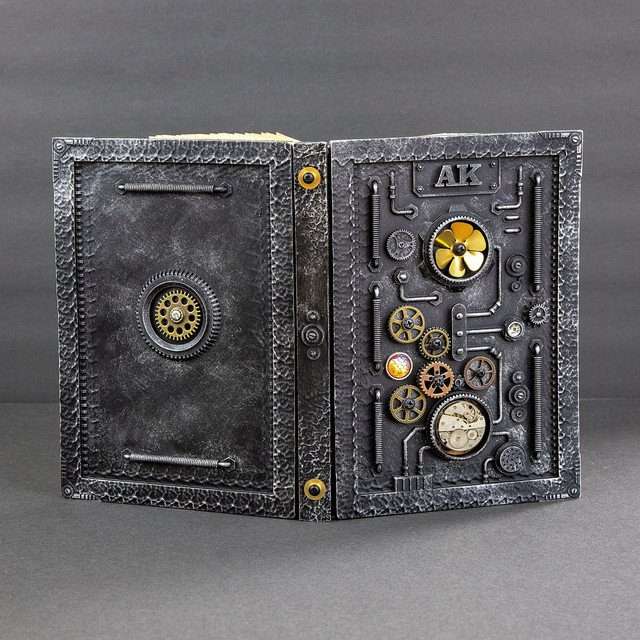 Sage's Gnomish Notebook Silver | Handmade Notebook for TTRPG, Sketchbook, Diary image 5