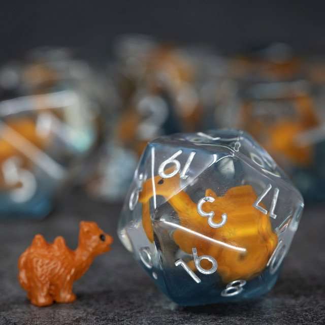 Sage's Camel Familiar Resin Polyhedral Dice Set image 6