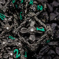 Sage's Tarnished Rose Hollow Metal Polyhedral Dice Set image 0