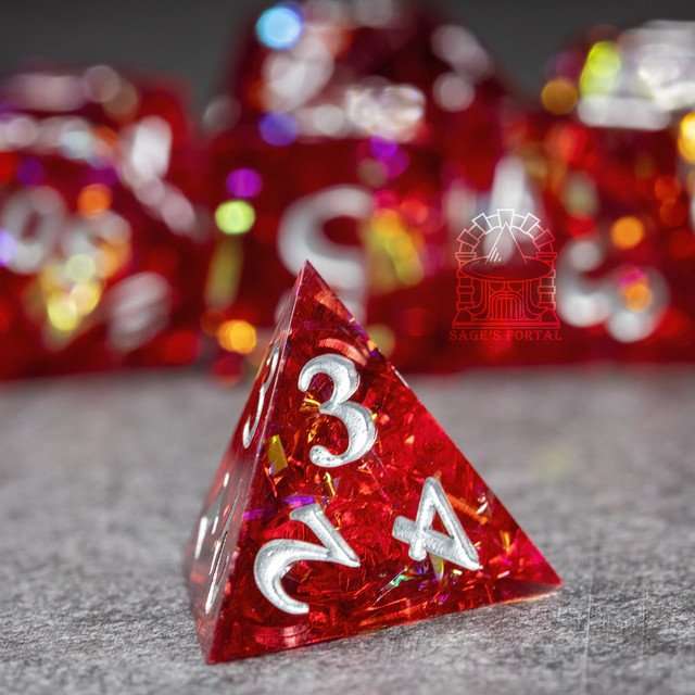 Sage's Exaltations - Phoenix's Rest Sharp Edge Resin Dice Set image 7