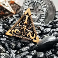 Sage's Cthulhu Shugnahothh Bronze Hollow Metal Polyhedral Dice Set image 0