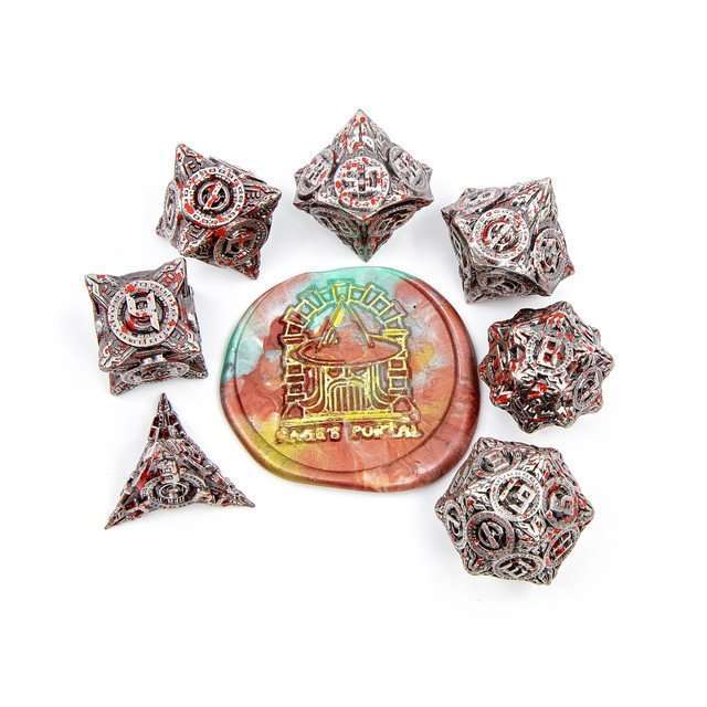 Sage’s Chronurgy Timeless Carnage Metal Polyhedral Dice Set image 13