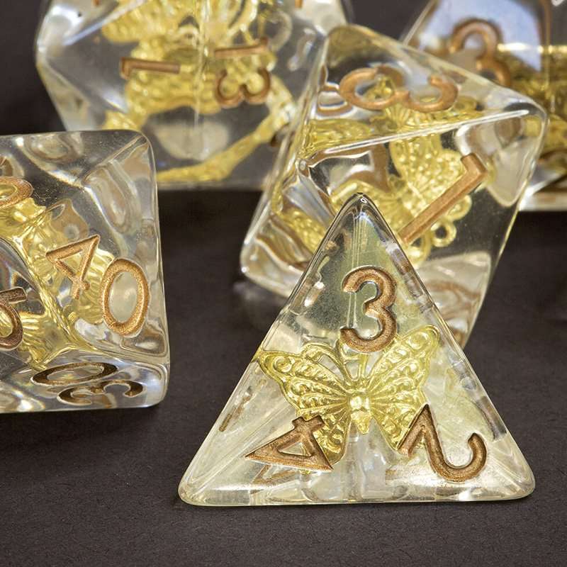 Sage's Familiars - Butterfly Familiar Resin Polyhedral Dice Set image 18