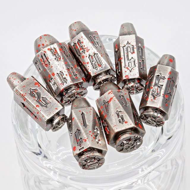 Sage's Holy Revolver Bloodstained Bullets Metal Dice Set image 2