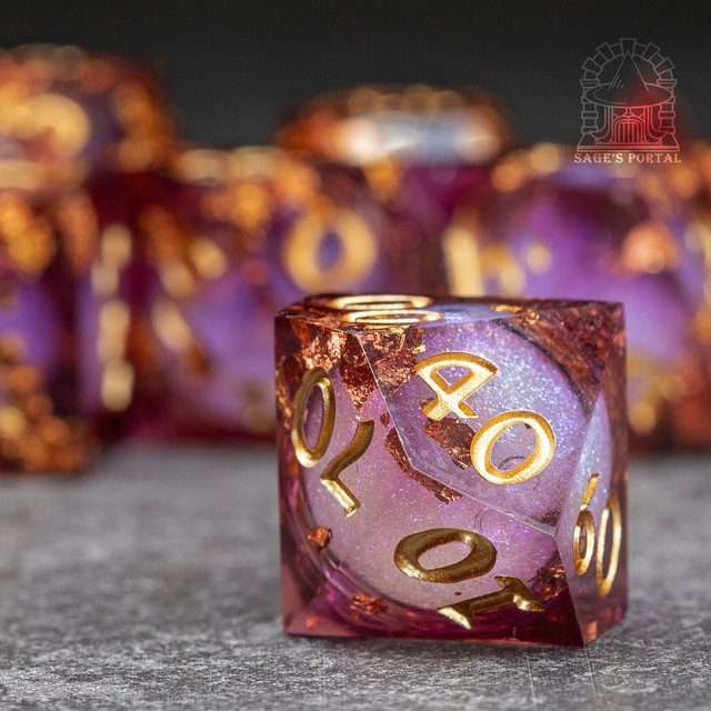 Sage's Royal Souls Liquid Core Sharp Edge Resin Dice Set image 3