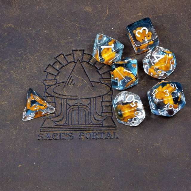 Sage's Camel Familiar Resin Polyhedral Dice Set image 3