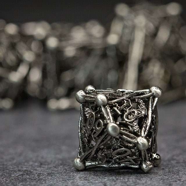 Sage's Ankeg Magical Creature Nickel Hollow Metal Polyhedral Dice Set image 2