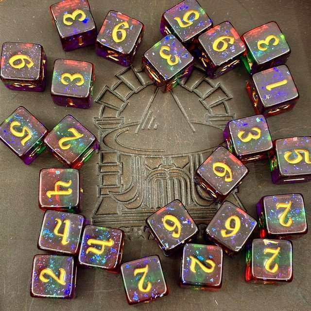 Sage's Incantations Chromatic Doom Resin D6 Dice 24 Pc Set image 3