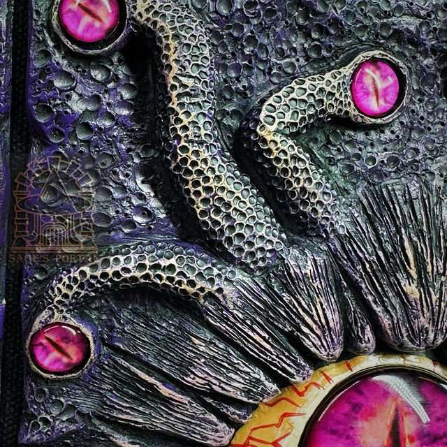Purple Eye Tyrant Notebook | Handmade Notebook for TTRPG, Sketchbook, Diary image 4
