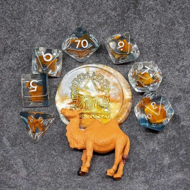 Sage's Camel Familiar Resin Polyhedral Dice Set image 13