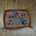 Sage's Enchanted Dice Tray Crazy Horse Oiled Saddle Leather Full Size image 0