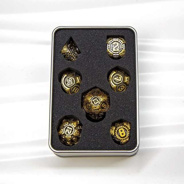 Sage's Artificer's Core Bronze Essence Metal Polyhedral Dice Set image 8