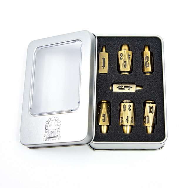 Sage's Holy Revolver Bronze Bullets Metal Dice Set image 15