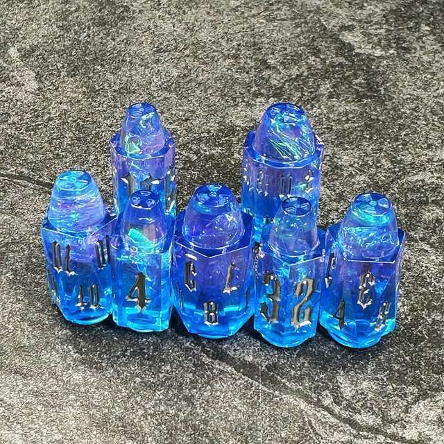 Sage's Spectral Revolver Dawn Bullets Resin Dice Set image 7