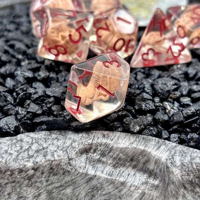 Sage's Fossil Familiar Resin Polyhedral Dice Set image 5