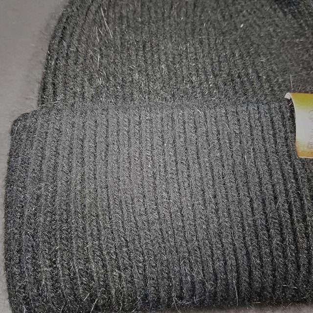 Sage’s Cap – Black Angora Rabbit Fur Viscose Beanie image 12