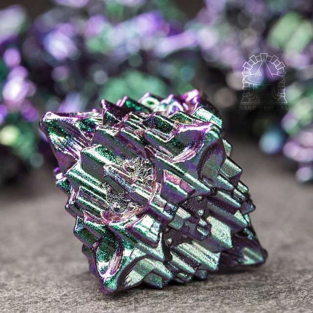 Sage's Deadly Lotus Witch's Curse Metal Polyhedral Dice Set image 8