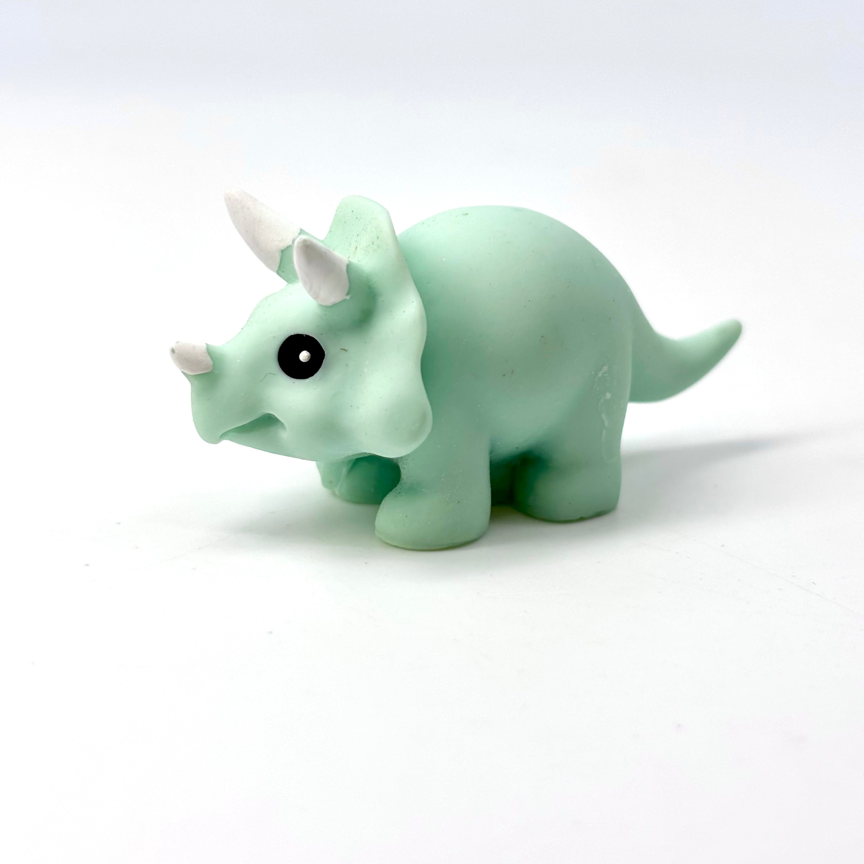 Sage's Familiars - Teal Baby Triceratops Resin Polyhedral Dice Set + Optional Matching Figurine
