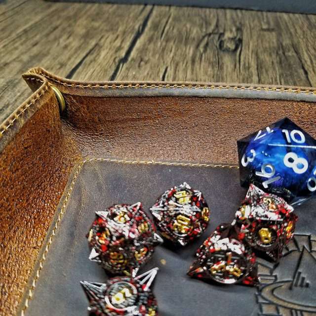 Sage's Enchanted Dice Tray Crazy Horse Oiled Saddle Leather Full Size image 6