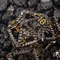 Sage's Draconic Prison Midnight Cage Hollow Metal Dice Set image 0