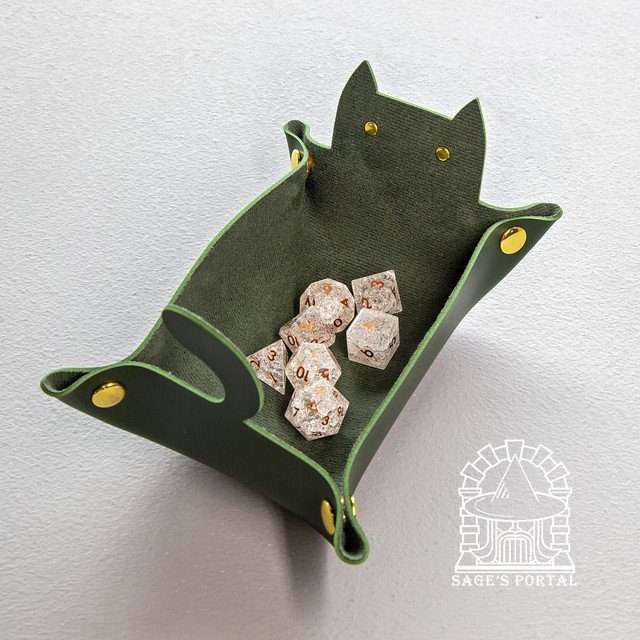 Sage's Green Enchanted Cat Dice Tray image 8