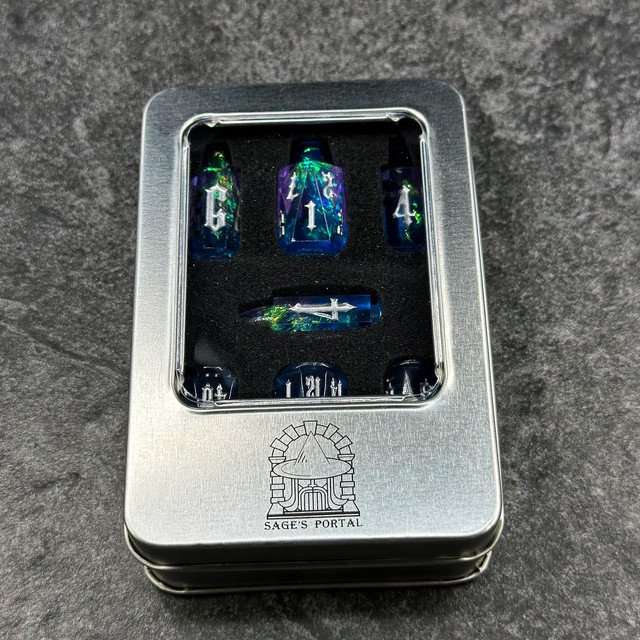 Sage's Spectral Revolver Dawn Bullets Resin Dice Set image 10
