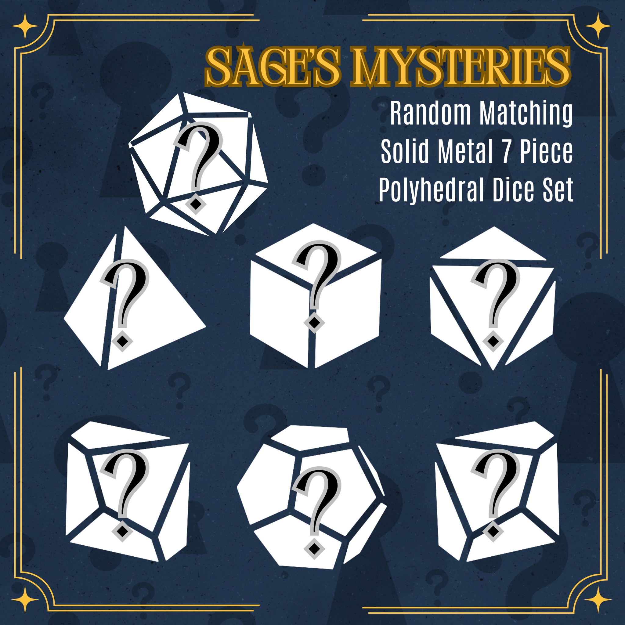 Sage's Mysteries - Solid Metal Dice Grab Bag