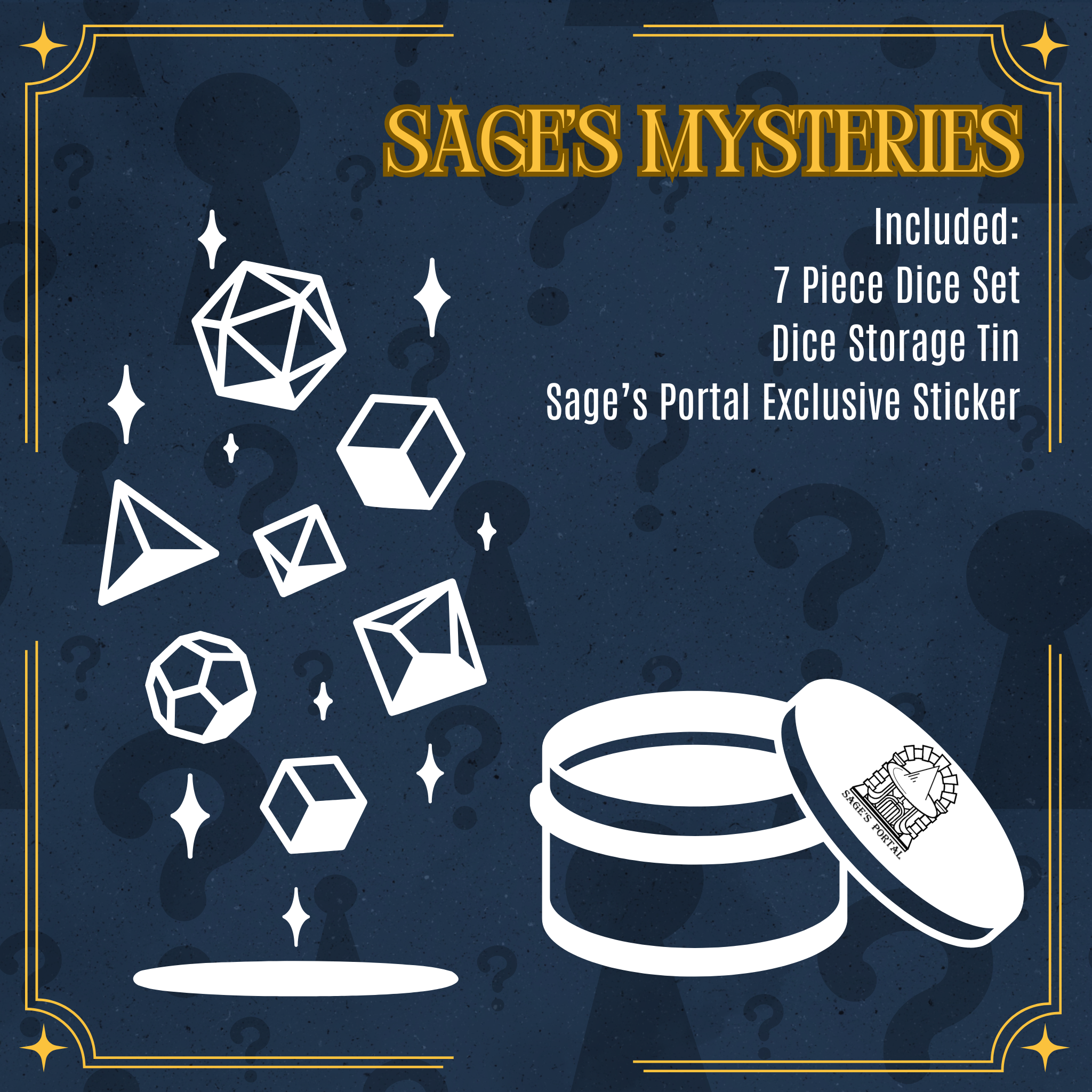 Sage's Mysteries - Solid Metal Dice Grab Bag