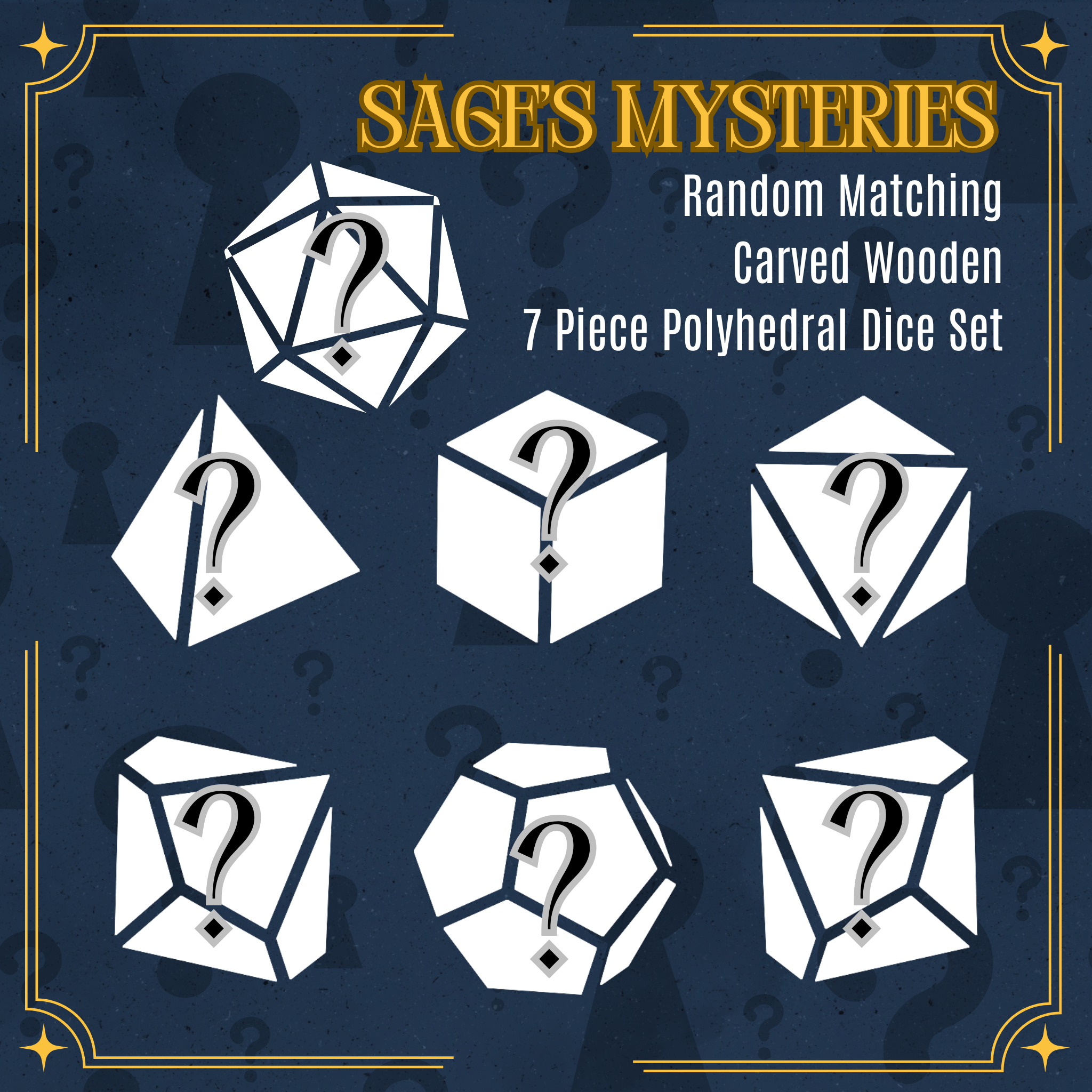 Sage's Mysteries - Random Wood Dice Set Grab Bag