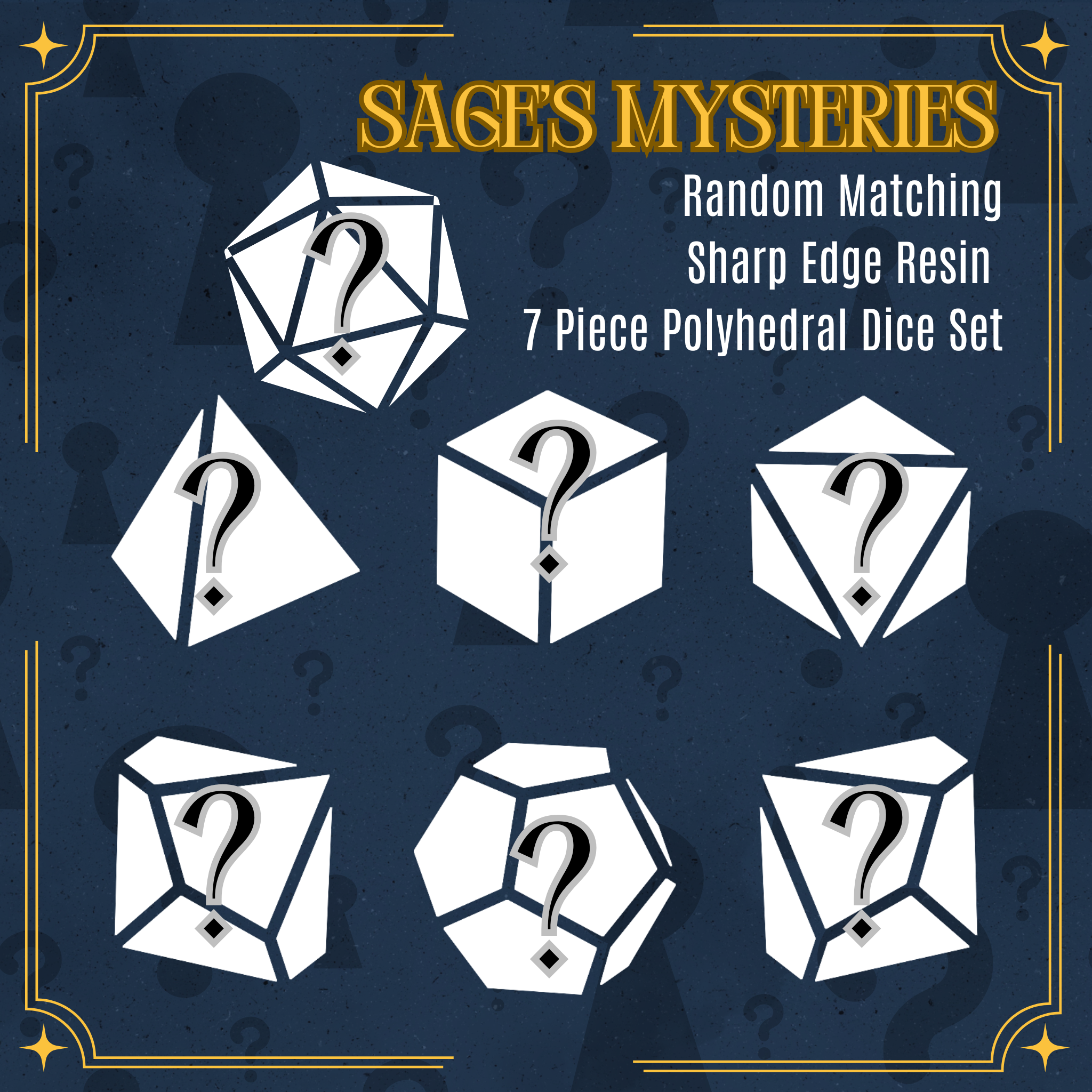 Sage's Mysteries - Sharp Edge Resin Dice Grab Bag