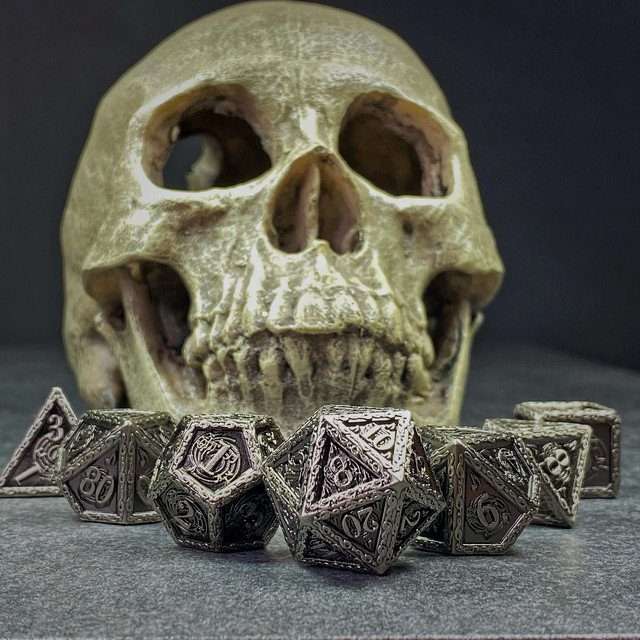 Sage's Anthems - Ancient Silver Metal Polyhedral Dice Set image 10