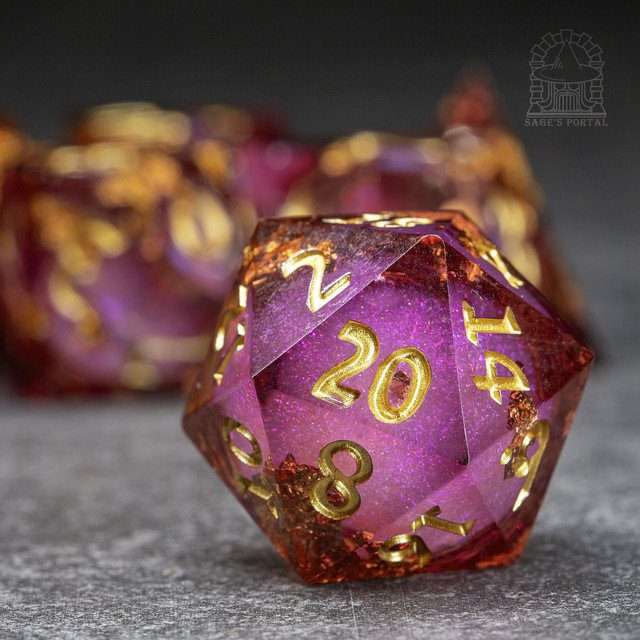 Sage's Royal Souls Liquid Core Sharp Edge Resin Dice Set image 1