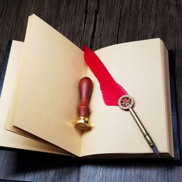 Sage's Gnomish Copper Notebook Gift Set | Handmade Notebook for TTRPG, Sketchbook, Diary image 3