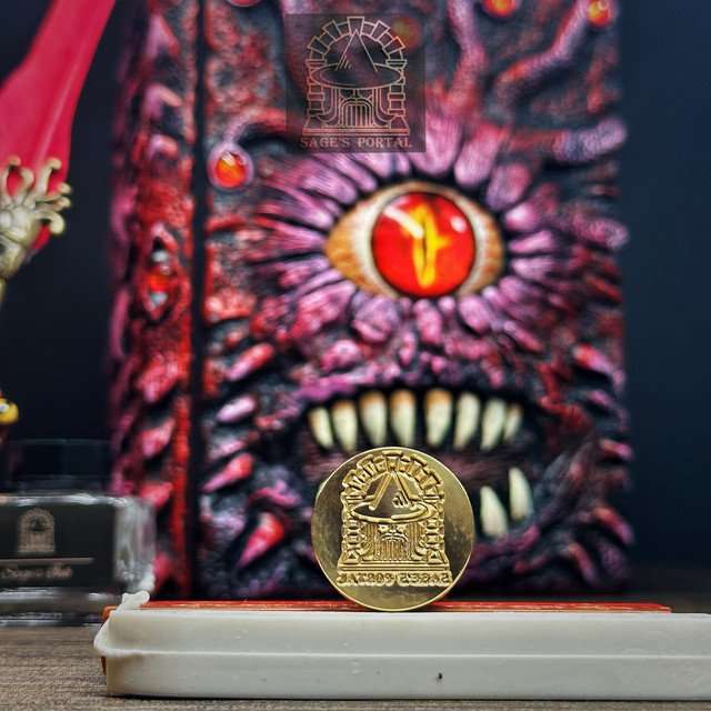 Red Eye Tyrant Notebook Gift Set | Handmade Notebook for TTRPG, Sketchbook, Diary image 6