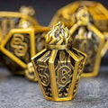 Sage’s Phoenix Lantern Hollow Metal Polyhedral Dice Set image 0