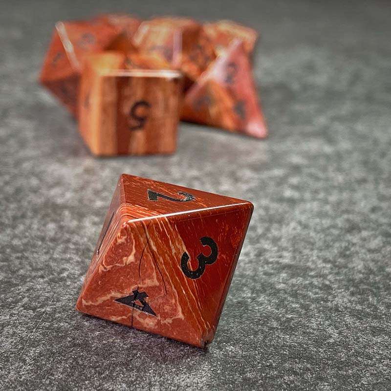 Sage's Treasures - Captured Canyon Rainbow Stone Gemstone Polyhedral Dice Set image 6