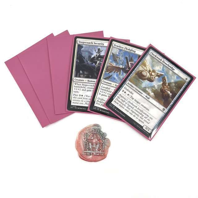 Sage's Arcane Armor Card Sleeves Matte Pink Exceptional Durability 66mmx91mm image 0