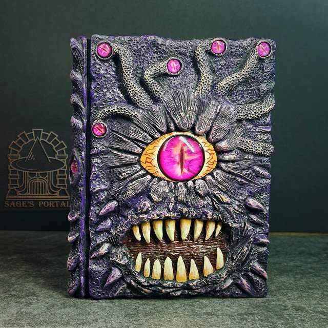 Purple Eye Tyrant Notebook | Handmade Notebook for TTRPG, Sketchbook, Diary image 0