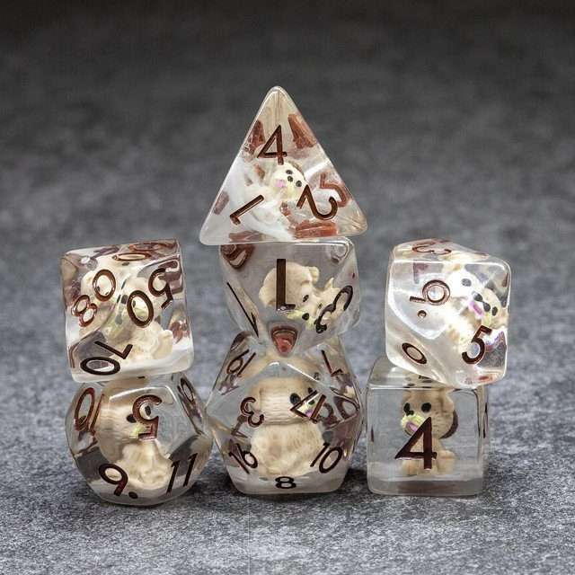 Sage's Pups Familiar Resin Polyhedral Dice Set image 9