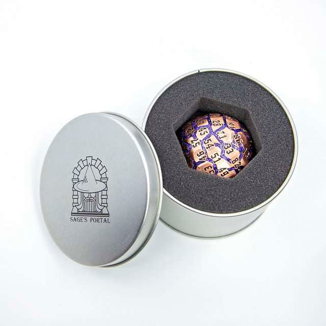 Sage’s Warp Stones Copper Nebula d100 Metal Dice image 6