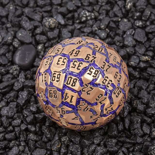 Sage’s Warp Stones Copper Nebula d100 Metal Dice image 10