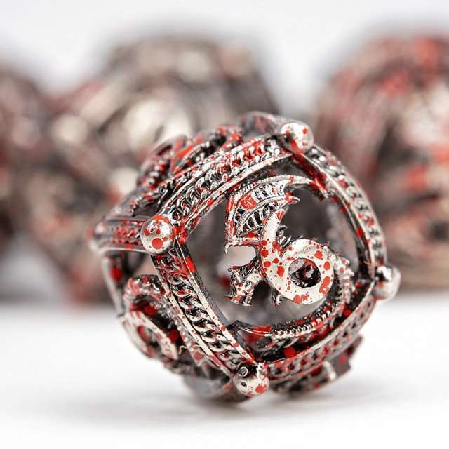 Sage’s Dragon Orb Rolling Doom Hollow Metal Dice Set image 7