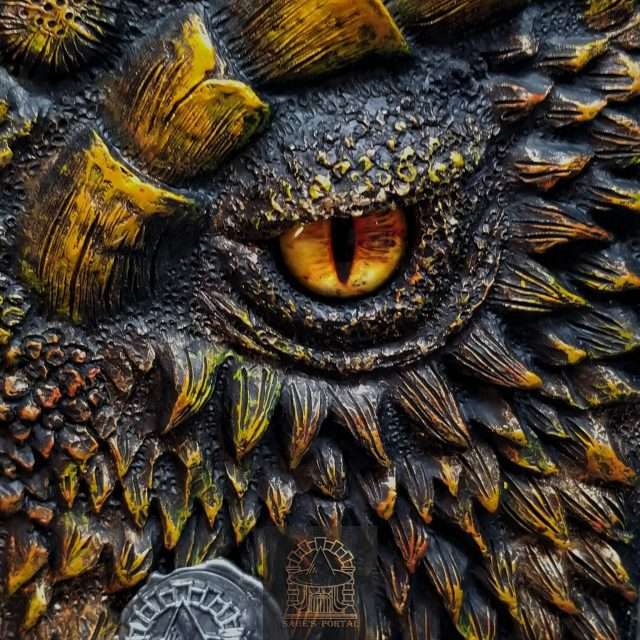 Eye of the Gold Dragon Notebook Gift Set | Handmade Notebook for TTRPG, Sketchbook, Diary image 4