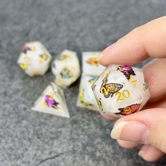 Sage's Kindred Companions Fluttering Swarm Sharp Edge Resin Dice Set image 4