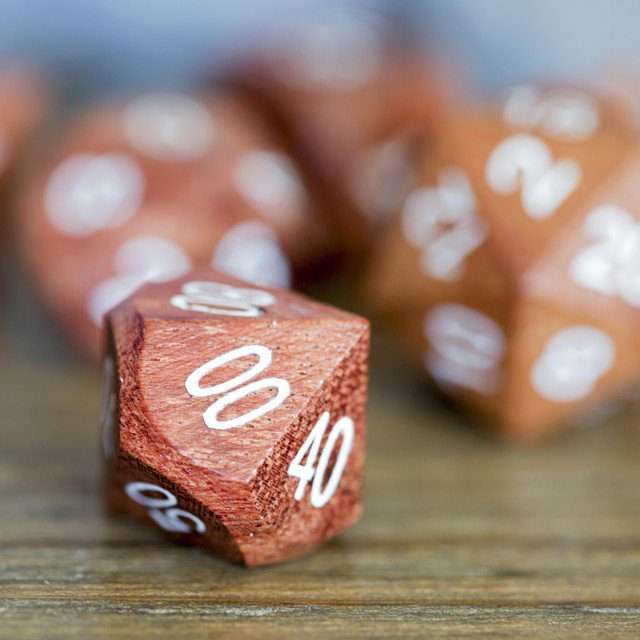 Sage’s Trees - Redwood Oversized White Ink Polyhedral Dice Set image 25