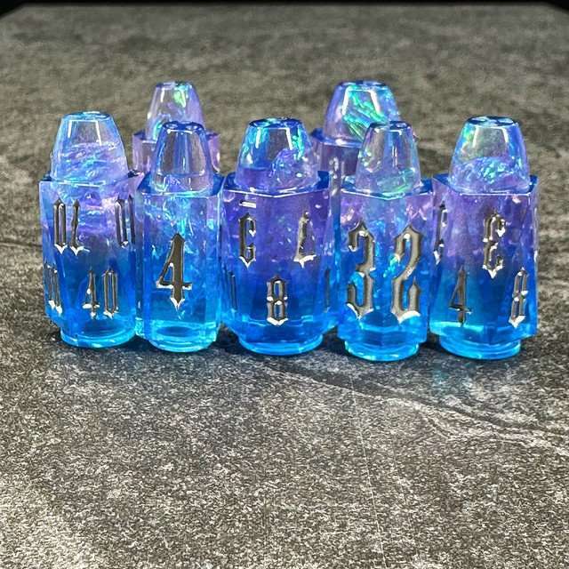Sage's Spectral Revolver Dawn Bullets Resin Dice Set image 8