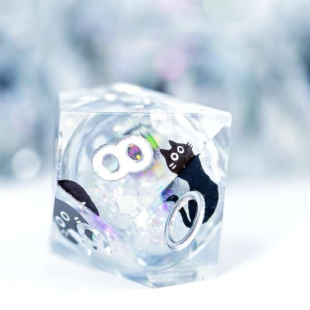 Sage's Companion Spirits Opal Void Cat Liquid Core Dice Set image 5