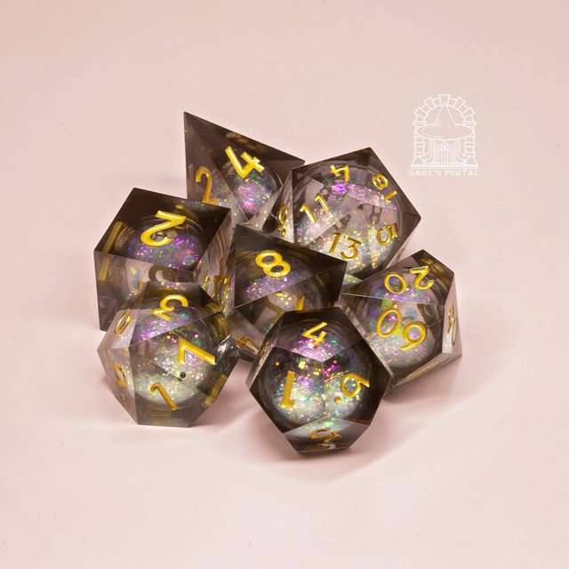 Sage's Spirits - Nether Spirits Liquid Core Sharp Edge Resin Dice Set image 10