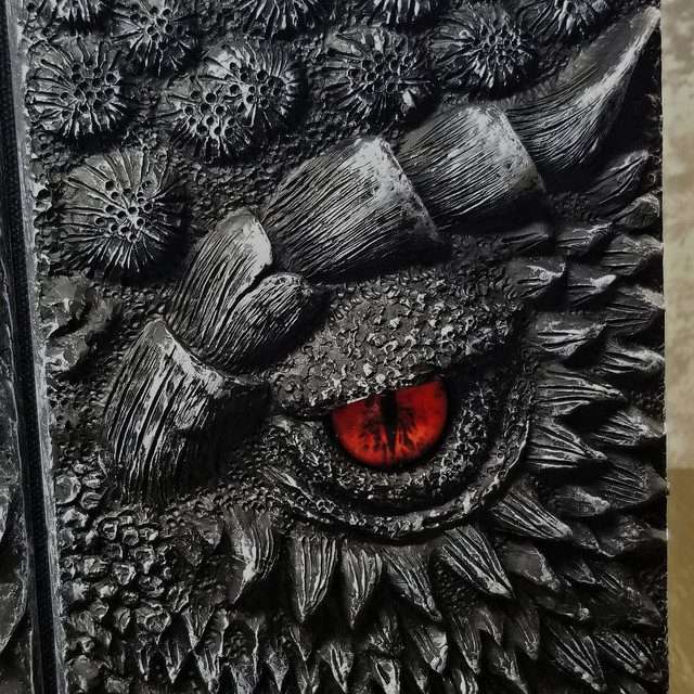 Eye of the Black Dragon Notebook | Handmade Notebook for TTRPG, Sketchbook, Diary image 1