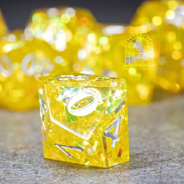 Sage's Exaltations - Radiant Meadow Sharp Edge Resin Dice Set image 4